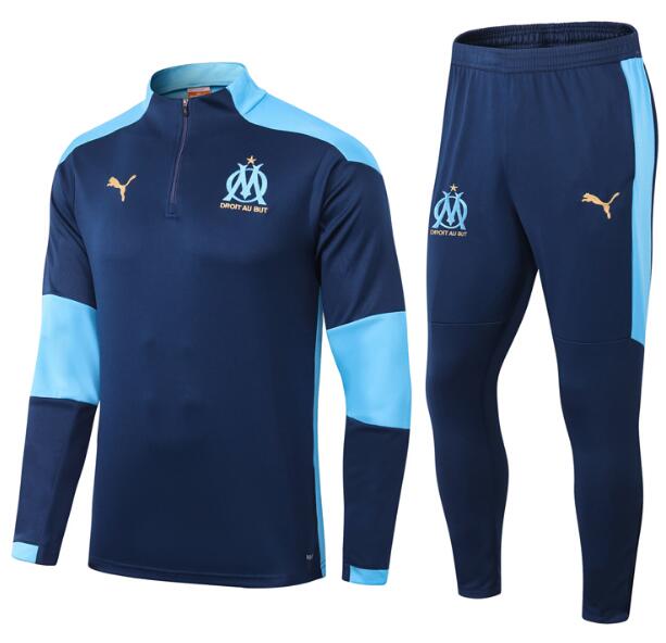 Marseille Navy Blue Training Suits Sweatshirt with Pants 2020/21